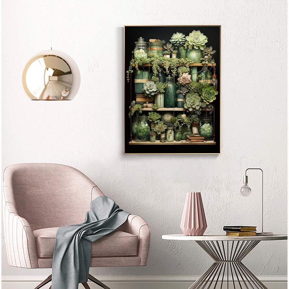 DIY Custom 30*40 5D Diamond Painting Kits Mosaic Art wonderful house Decorative Succulent plant world Painting Printed