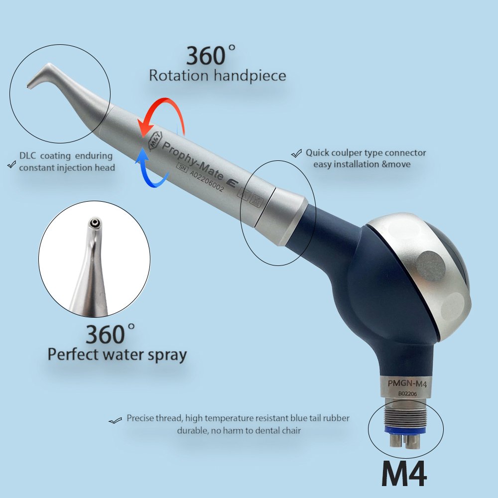Dental Medical 360 Degree High Quality Air Prophy Unit Teeth Cleaning Water Spray Handpiece Flow Polishing Jet Dentistry Tools