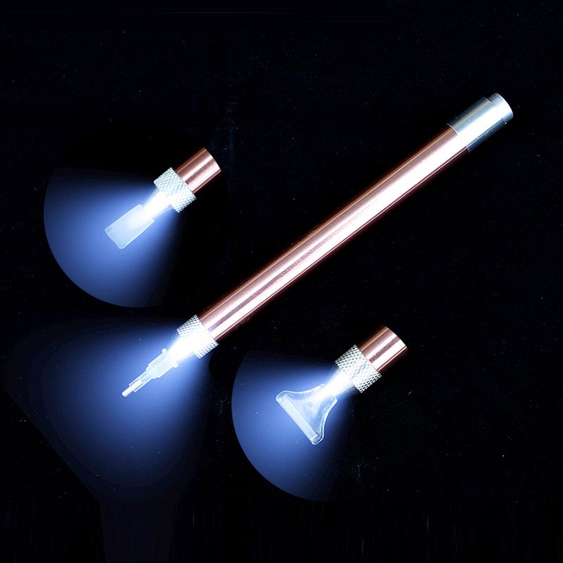 Wholesale Diamond Painting Tools LED Lighting Pen Diy Diamond Embroidery Accessories Point Drill Pen 3A Battery-powered 18cm