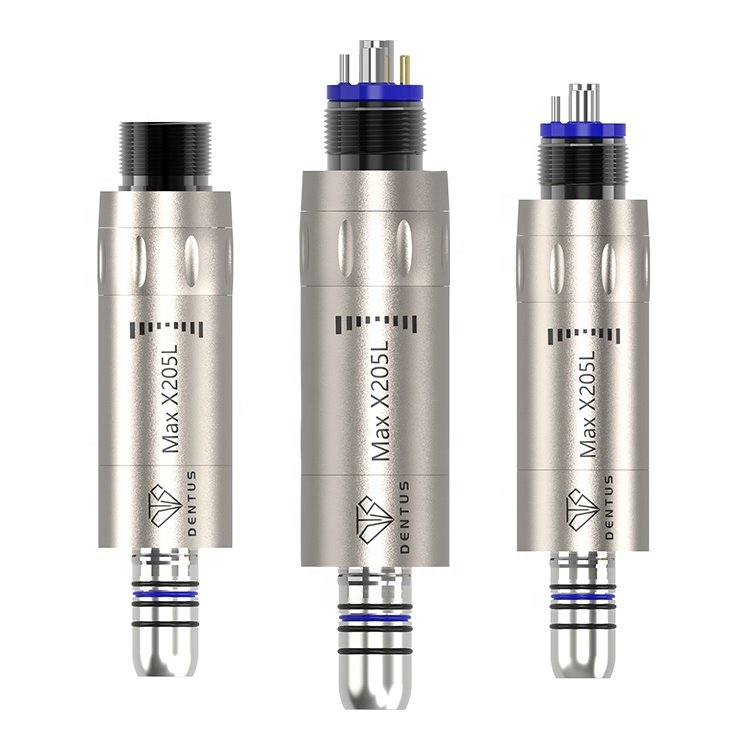 Air Motor X205L-M6-K LED 2/4/6 Hole Kit with 1:1 Straight Internal Water Spray Contra Angle Dental Handpiece