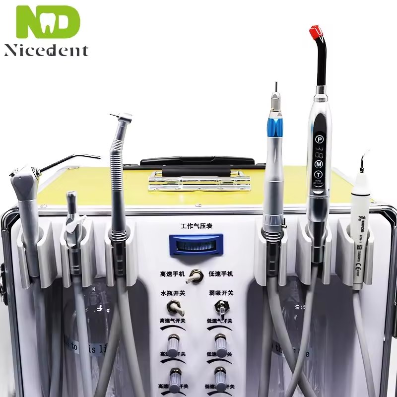 Portable Mobile Dental Clinic Equipment Turbine Unit dental chair With Compressor