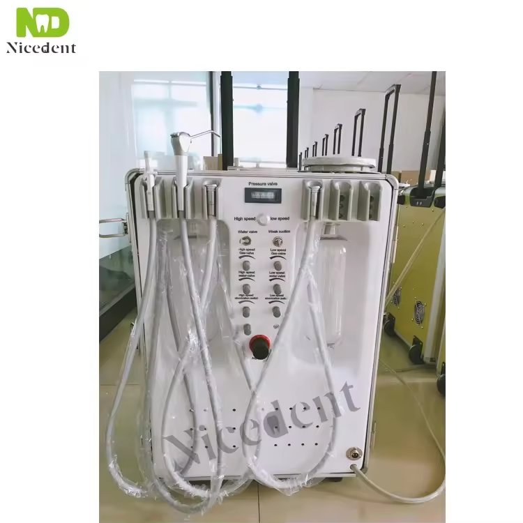 Portable Mobile Dental Clinic Equipment Turbine Unit dental chair With Compressor