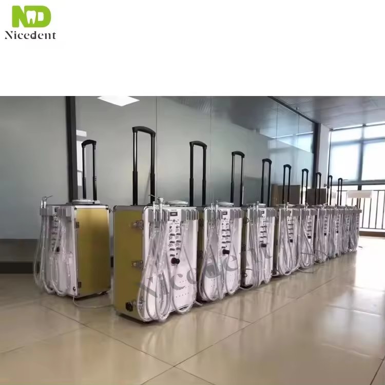 Portable Mobile Dental Clinic Equipment Turbine Unit dental chair With Compressor
