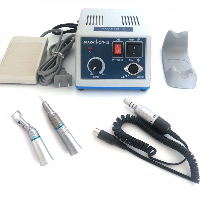 Economy Dental Laboratory Micro Motor Handpiece Set Strong Electric Low Speed Polishing Nail Drill Essential Dental Equipment