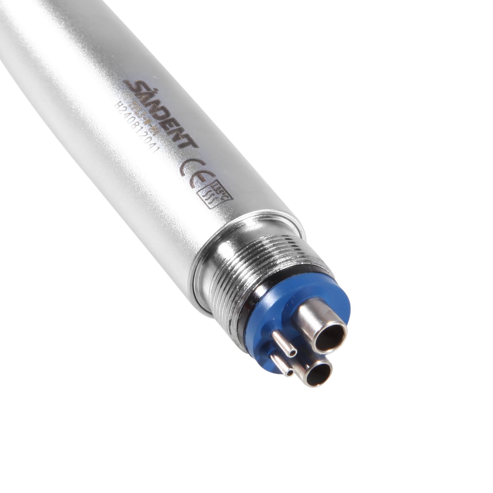 Hot Selling SANDENT Dental Fiber Optic High Speed Handpiece LED Integrate E-generator Ceramic Bearing Triple Water Spray 4 Holes