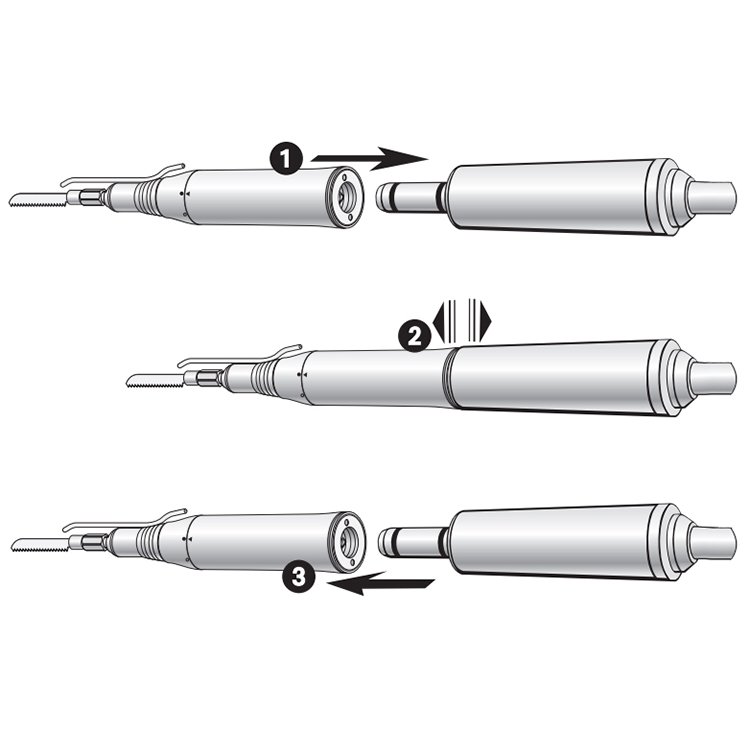 Dental handpiece implant Reciprocating surgical saw handpiece