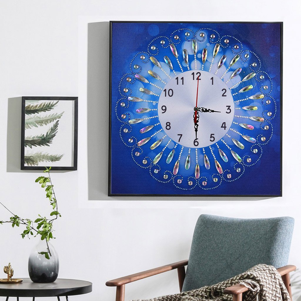 Wholesale 5d Diamond Painting Clocks Diy Special-shaped Crystal Diamond Embroidery Crafts Family Decoration Wall Clock