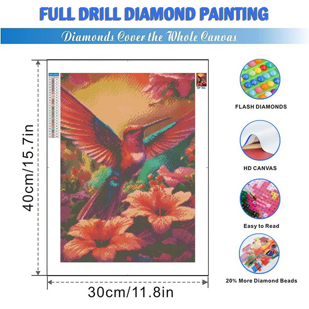 5d Diamond Painting New Arrivals Birds Flower Cross Stitch Full Sets Mosaic Hummer Embroidery Animal Wall Decor
