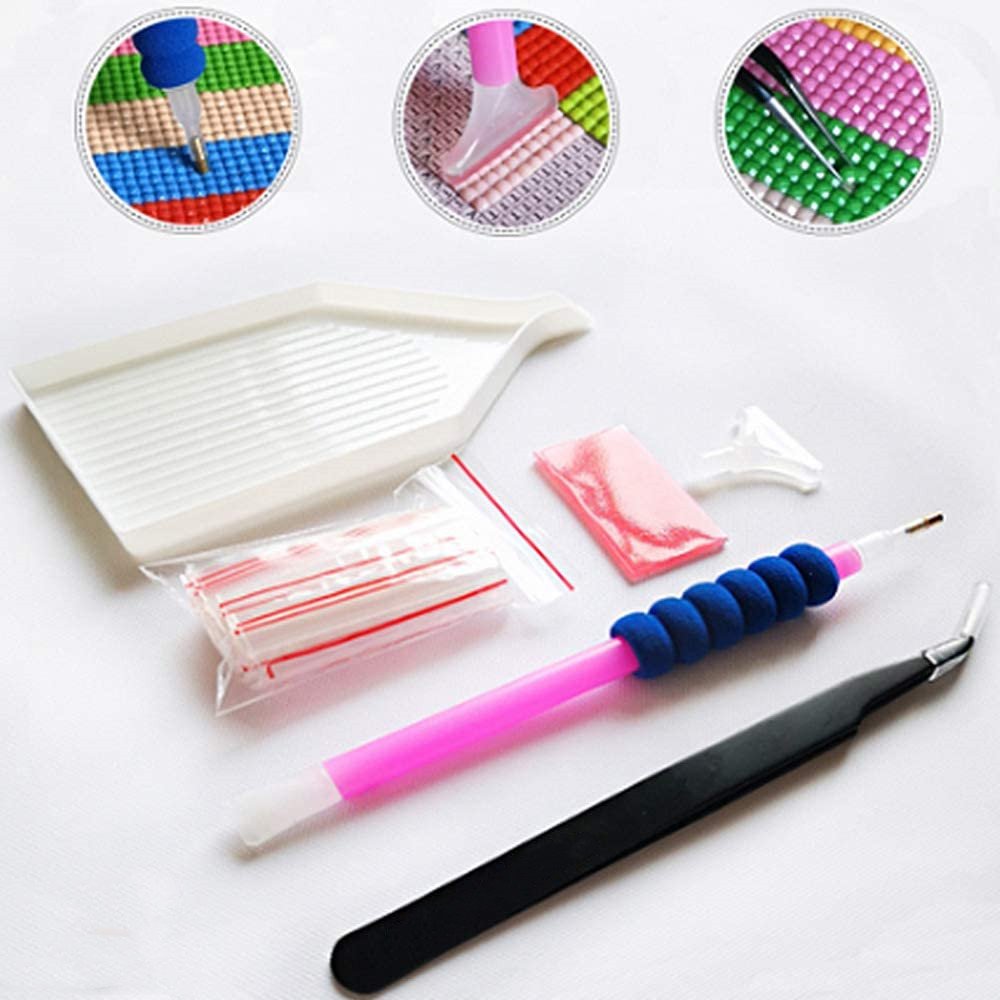Diamond painting accessories diamond painting tools set wax pen tray and tweezers toolkit set