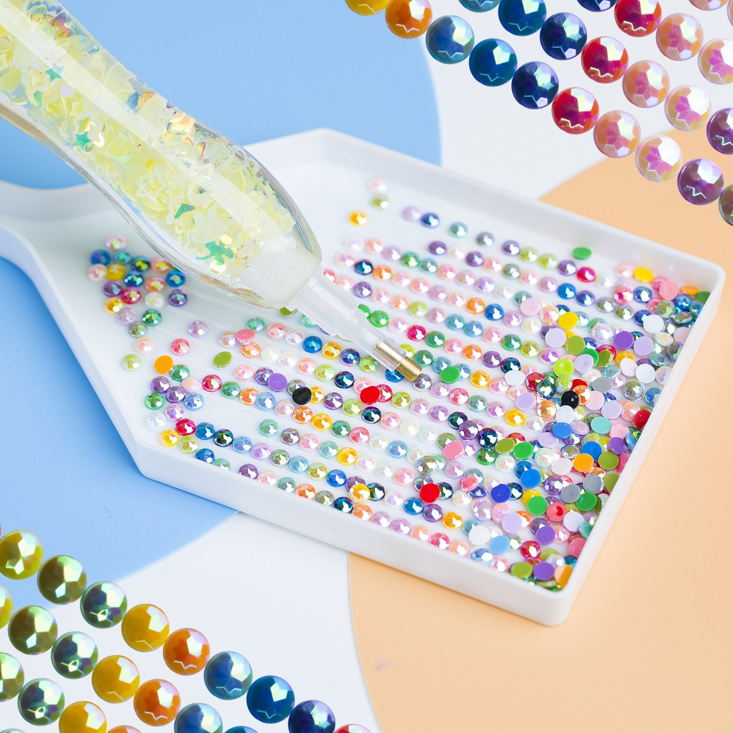 R-03 Custom AB Resinstones 2.8mm Mosaic Art Beads Sparkling Resin Stone Diamond Painting Round AB Drills