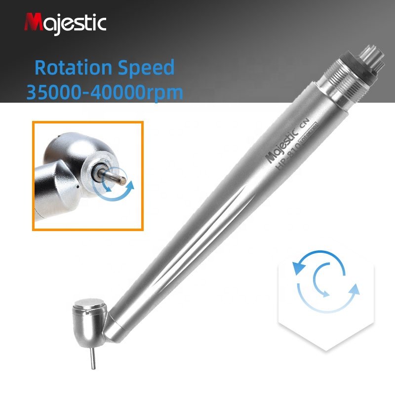 Single Water Spray 45 Degree Angle Head Air Turbine High Speed Dental Handpiece For Wisdom Tooth Slicing