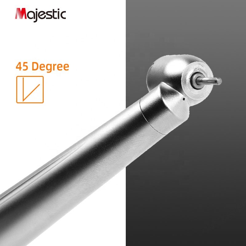 Single Water Spray 45 Degree Angle Head Air Turbine High Speed Dental Handpiece For Wisdom Tooth Slicing