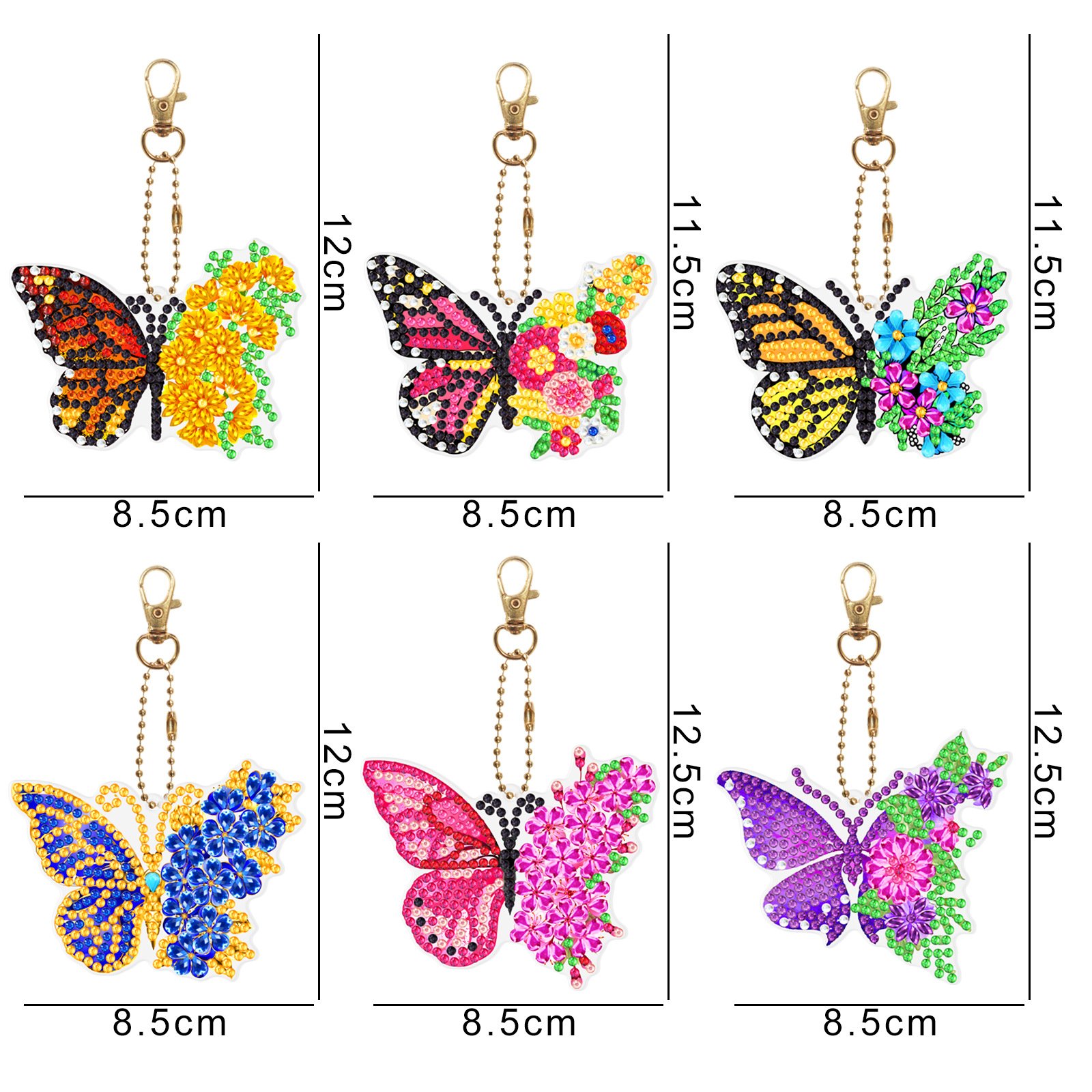 2023 hot sell DIY keychain Christmas design hobby kit High Quality 3D Custom Diamond sticker painting keychain