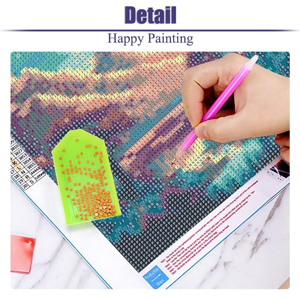 Moon Diamond Painting Kits for Adults, DIY Full Drill Diamond Dots Rhinestone Diamond Arts Kits for Home Wall Decor Gift