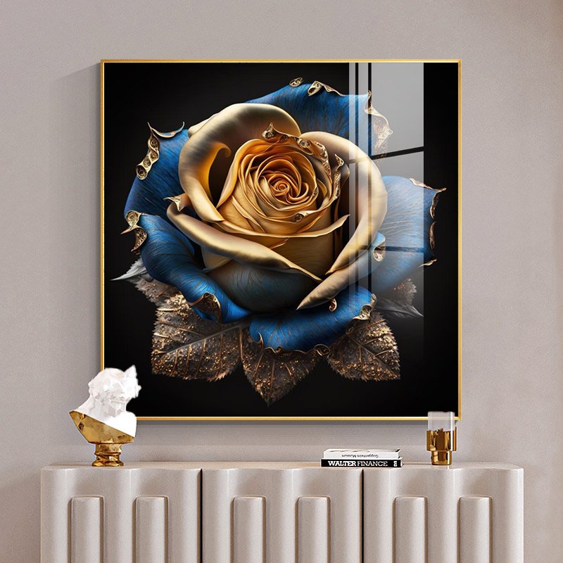 Modern luxury abstract wall art rose flower pictures and printed canvas paintings suitable for living room home decor as gifts