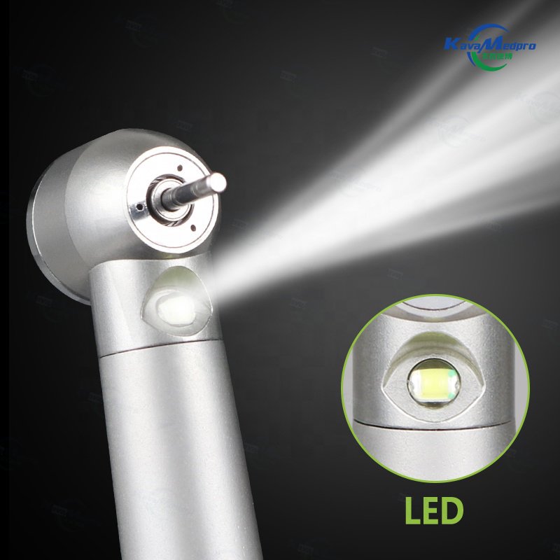 Dental Air Turbine 2/4 Holes Three Water Spray Ceramic Bearing Stainless Steel LED Handpiece Dental Tools
