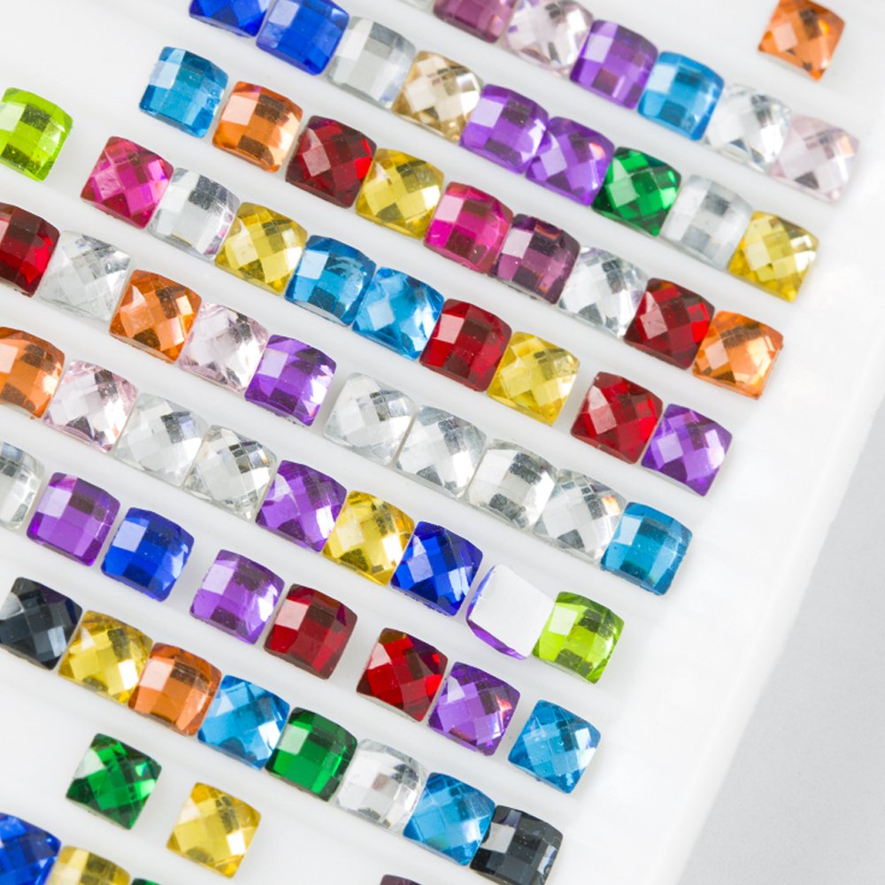 R-06 Sparkling Mosaic Art Beads 2.5mm Shiny Resinstone Diamond Painting Square Crystal Drills