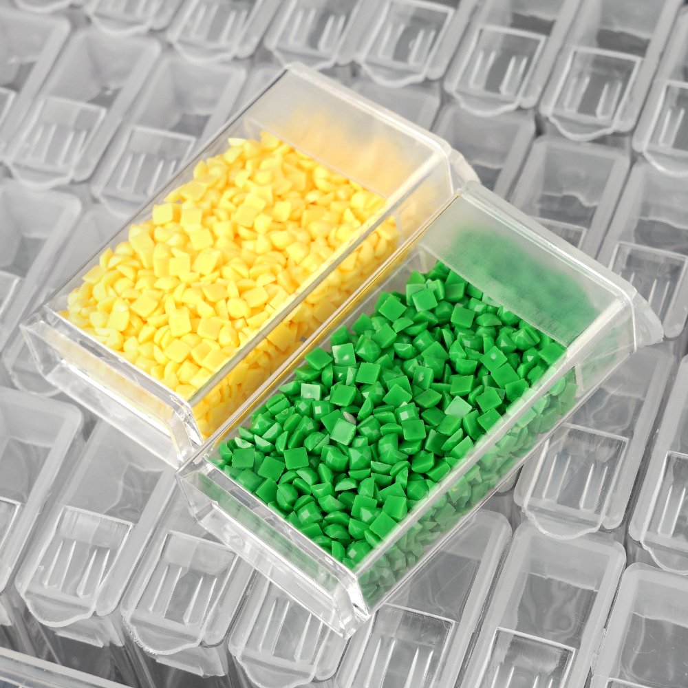 Factory Price 64 Grid Diamonds And Beads Storage Box Diamond Painting Accessories Tool Plastic Storage Container Rice Grid