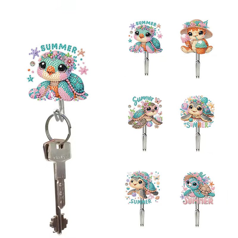Diamond Painting Hooks Kit,DIY Acrylic Wall-mounted Key Hooks,Handcraft Rhinestone Art Decorative Home Wall Decor