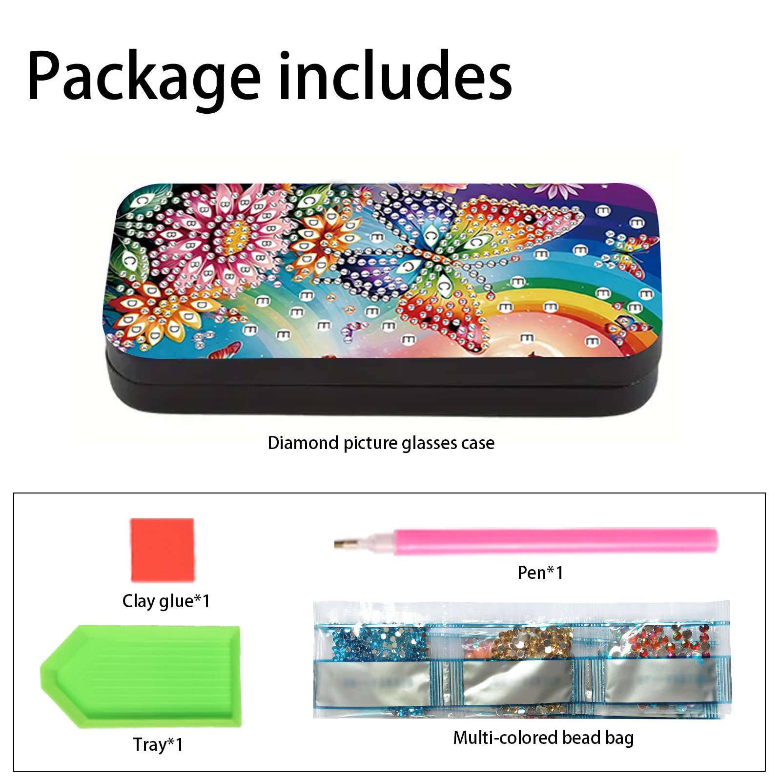 Diamond Painting eye wear Organizer with butterfly Design