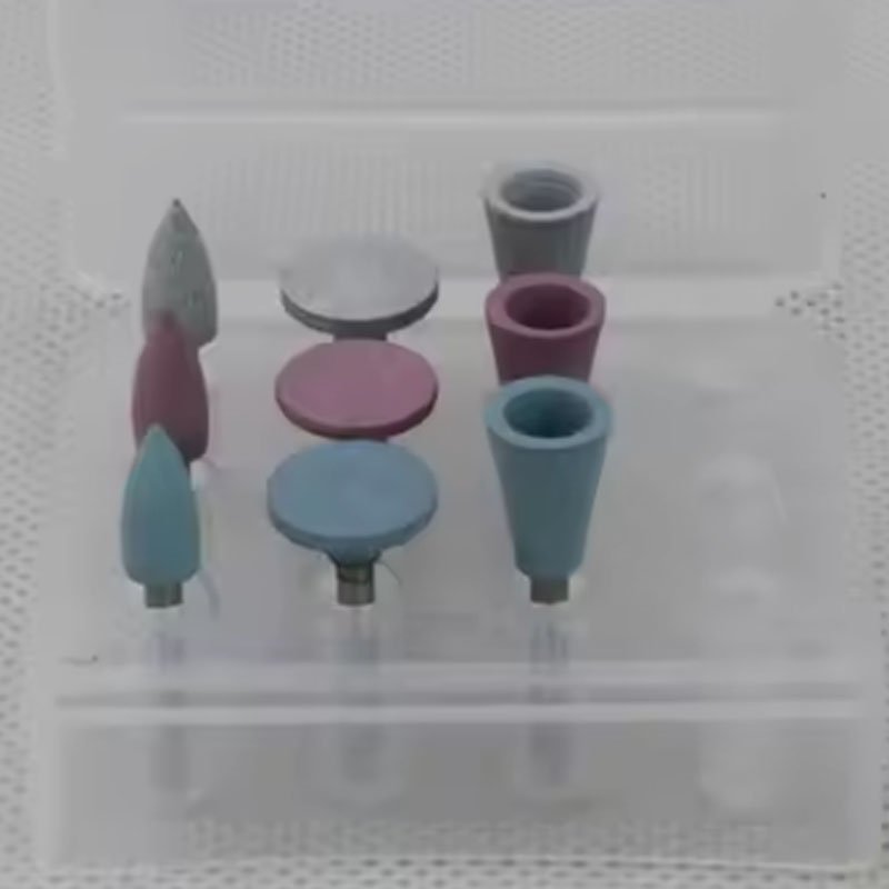 Dental Burs RA 4111 Silicon Flexible Polishers for Ceramics Natural Teeth Rotary Polishing Bur Kit for Low Speed Handpiece