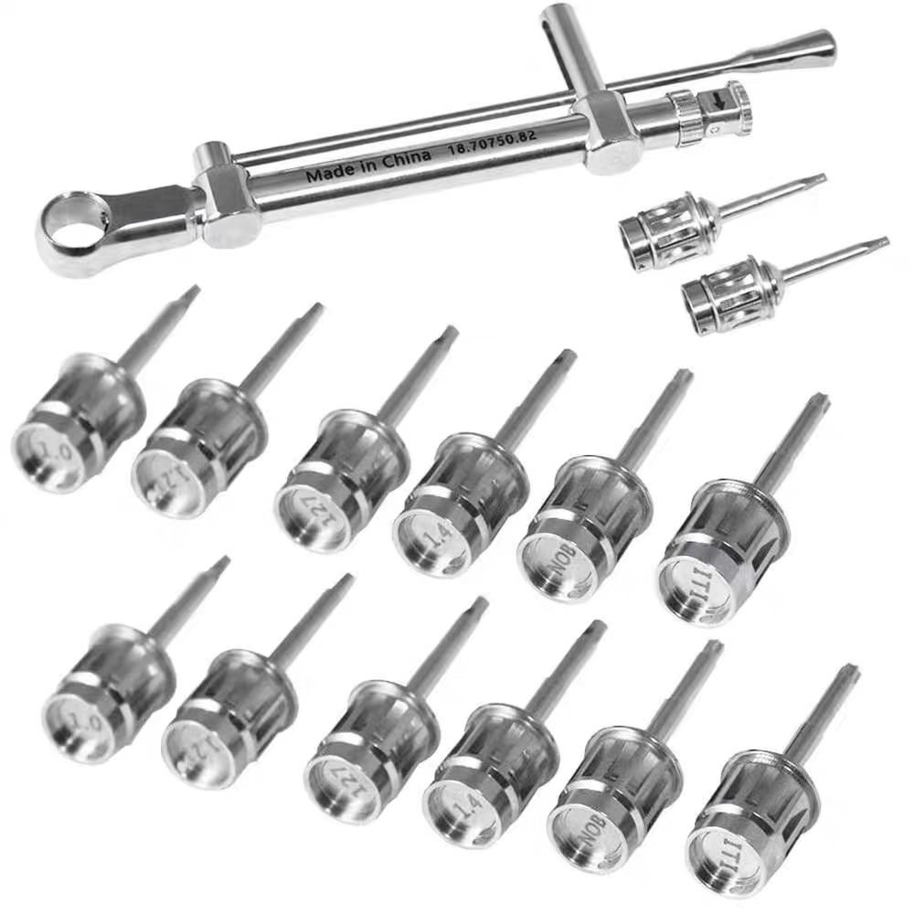 Universal Dental Implant Torque Implant Wrench Prosthetic Kit 1.0\1.2\1.27\1.4 Hex Dental Fixture Screw Repair Tools