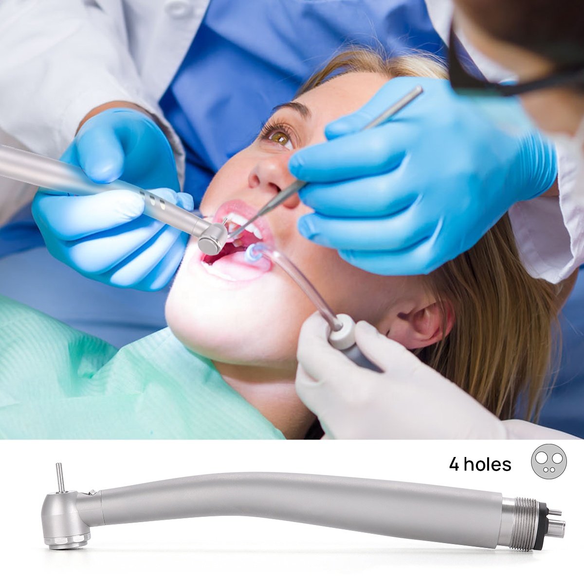 Hot Sale LED Wind Turbine Handpiece Triple Water Spray Dental Handpiece