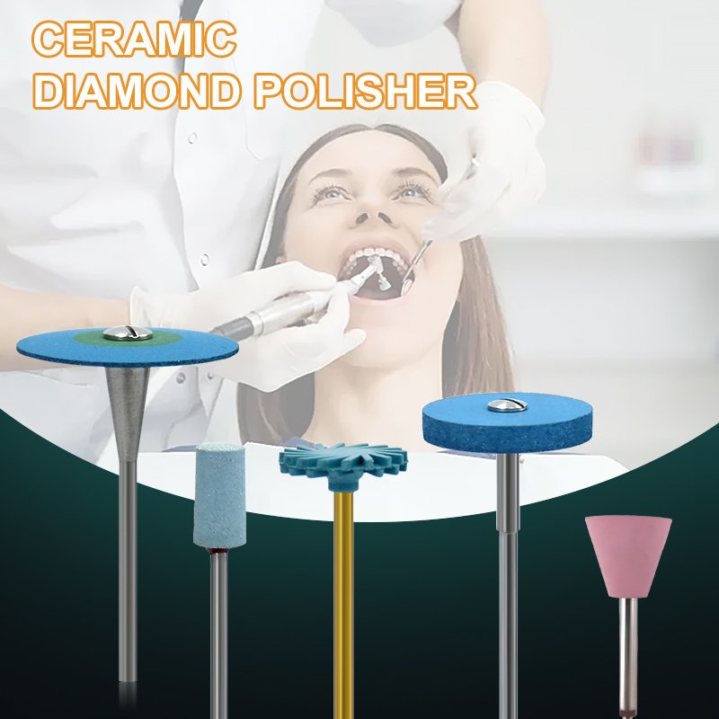 High-Quality Zirconia Diamond Burs for Dental Use Specifically Designed for Polishing Ceramic Teeth with Low-Speed Handpieces