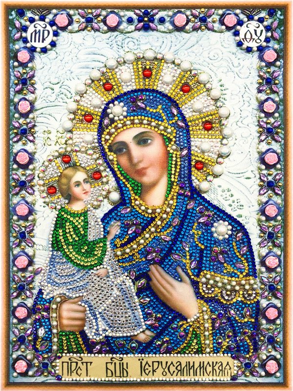5D Diamond Painting Alien Diamond Figure Religion Madonna Crystal Round Diamond Decorative Painting