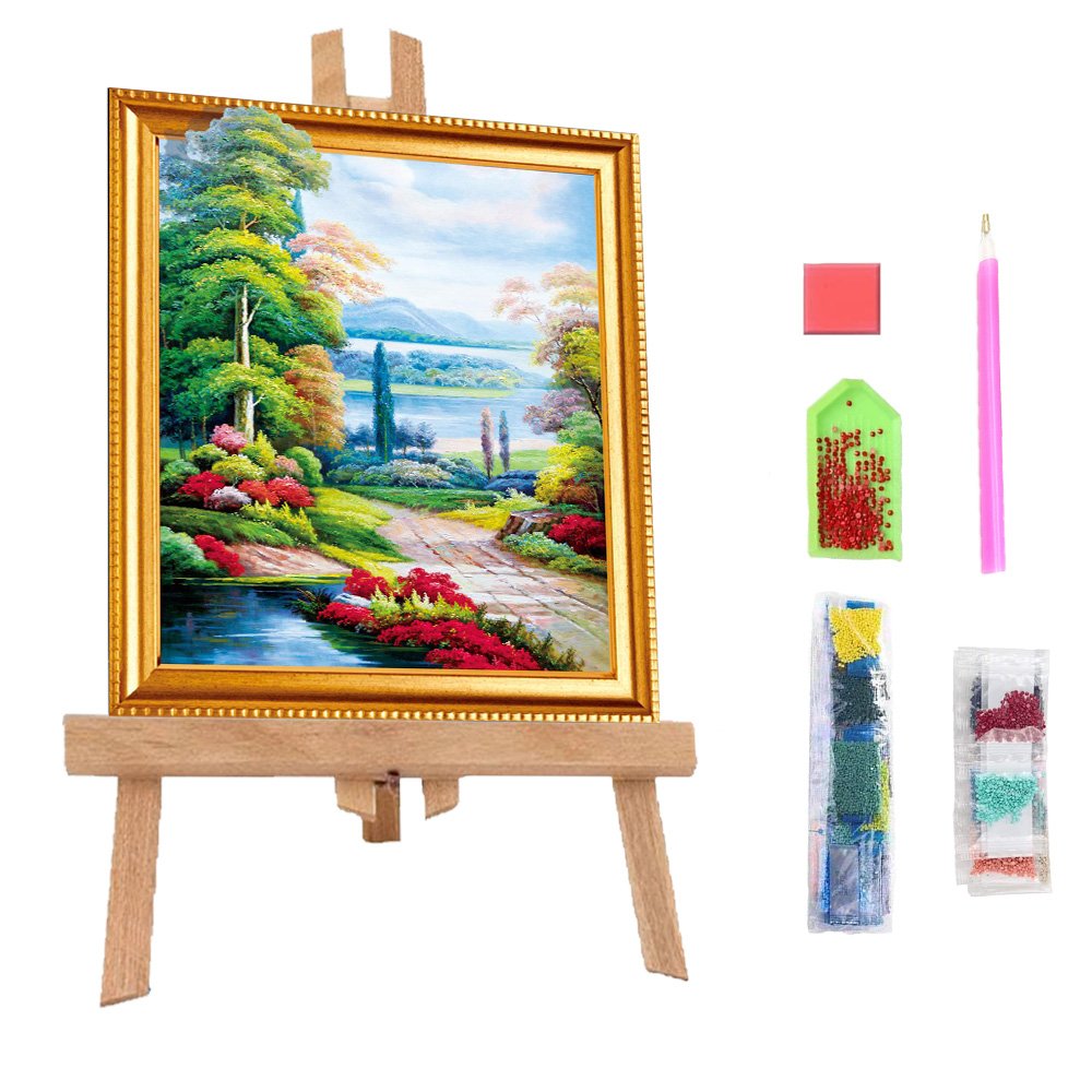 Diy Scenery Picture 5D Diamond Painting Round Drill On Canvas With Frame Customized Gift By Number Kits Diamond Painting