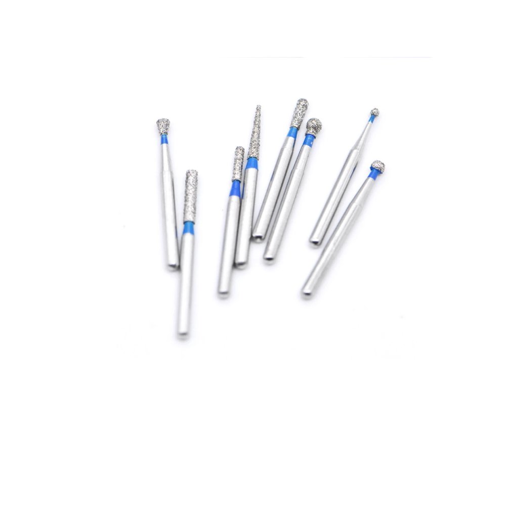 10pcs/box dental 1.6mm stainless steel bur for high speed handpiece dental tools 450000r/min diamond bur drill