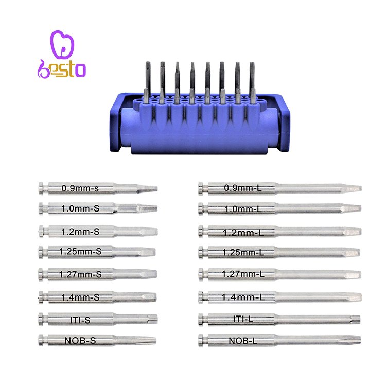 Dental Universal Implant Torque With 16PCS ScrewDrivers Wrench Latch Head Handpiece 7 Torque Levels Dentistry Repair Tool