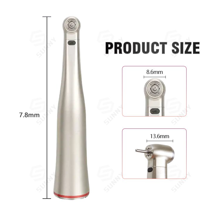 Dental LED Handpiece 1:5 Contra Angle Handpiece Low Speed Fiber Optic Low Speed Contra Angle