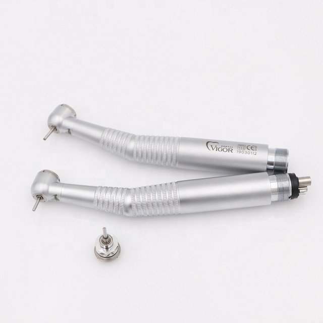 Dental High Speed Handpiece E-generator LED Light Lamp 1/4 Holes Air Turbine
