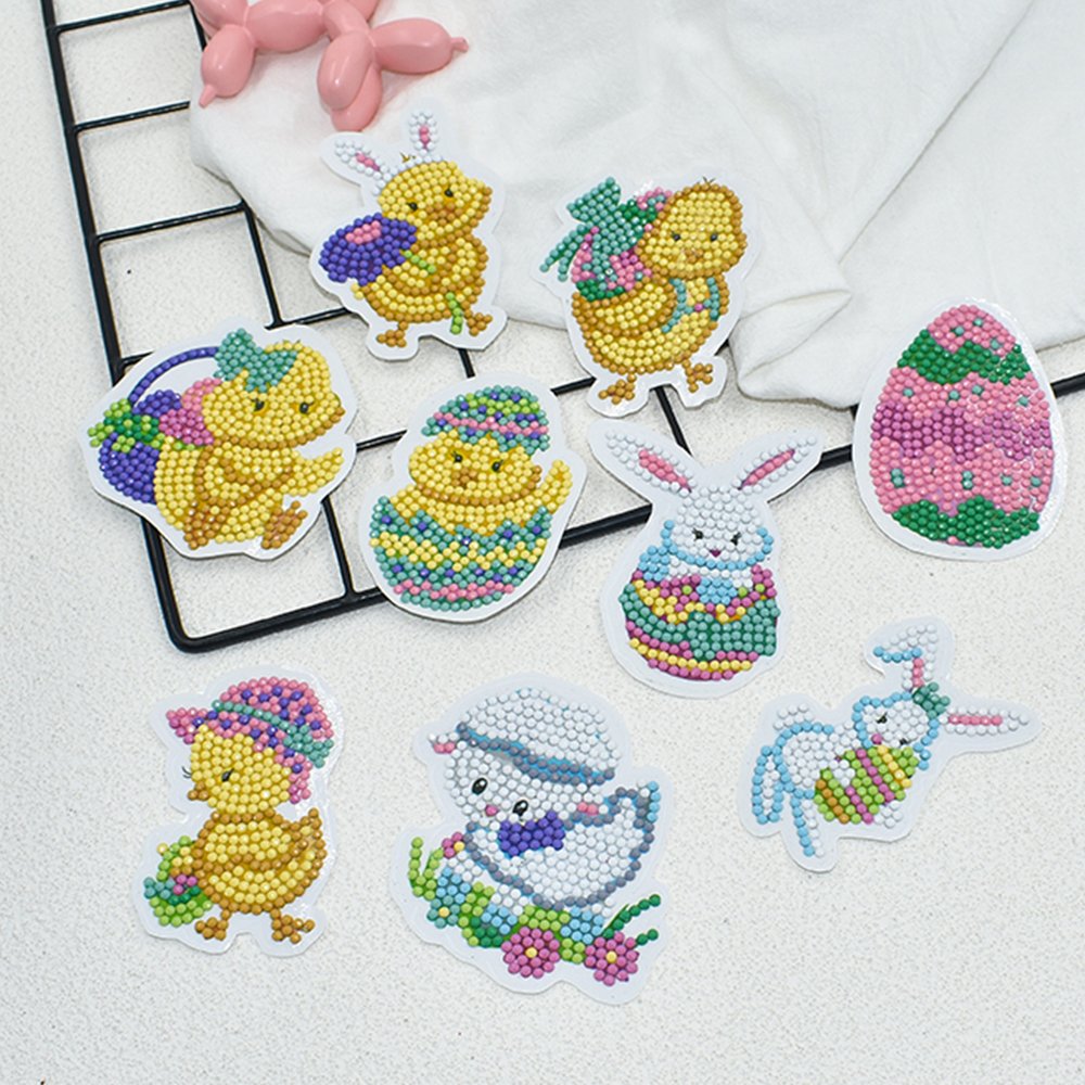 Easter Diamond Stickers Easter Gift Crafts, Diamond Painting sticker Kit - the best gift for kids adult beginners