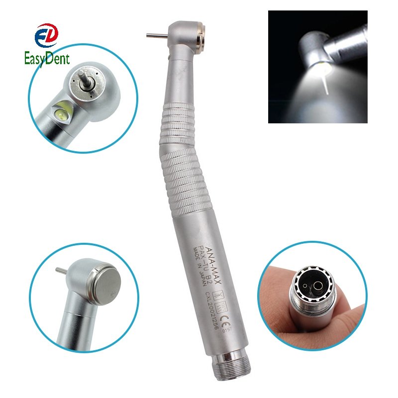 HOT Dental LED Light E-generator Push Button High Speed Handpiece Air Turbine Triple Water Spray Hand Piece Dentist Tools