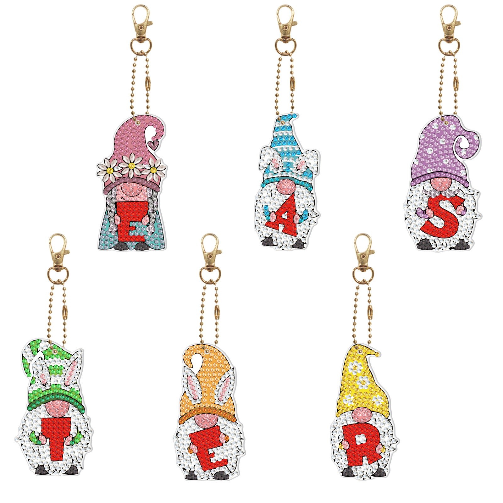 Diy Diamond Painting Keychain Christmas Style Handmade Diamond Keychain Wholesale