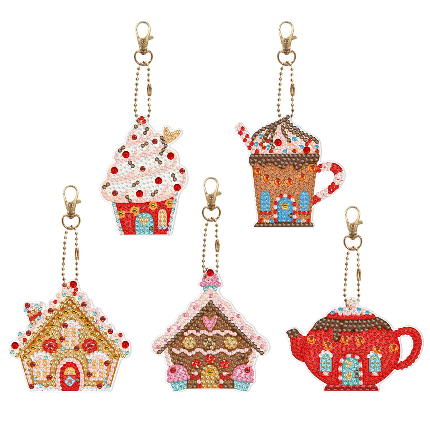 Diy Diamond Painting Keychain Christmas Style Handmade Diamond Keychain Wholesale