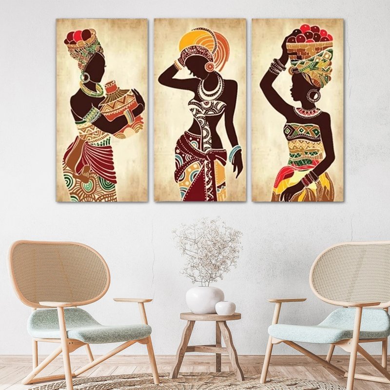 custom Africa wall art crystal porcelain painting inlaid 5d diamond modern decorations for home and hotel
