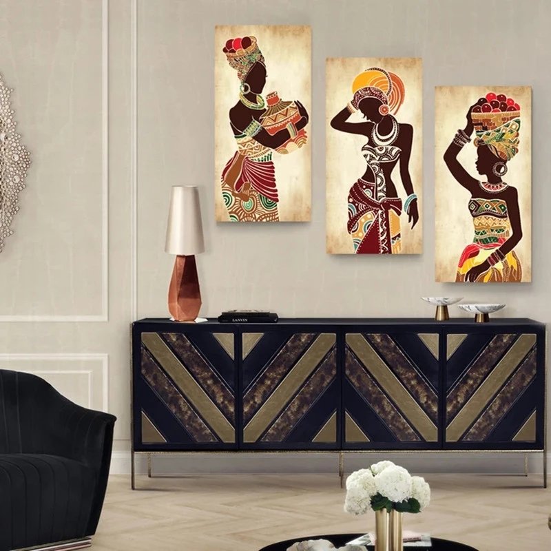 custom Africa wall art crystal porcelain painting inlaid 5d diamond modern decorations for home and hotel
