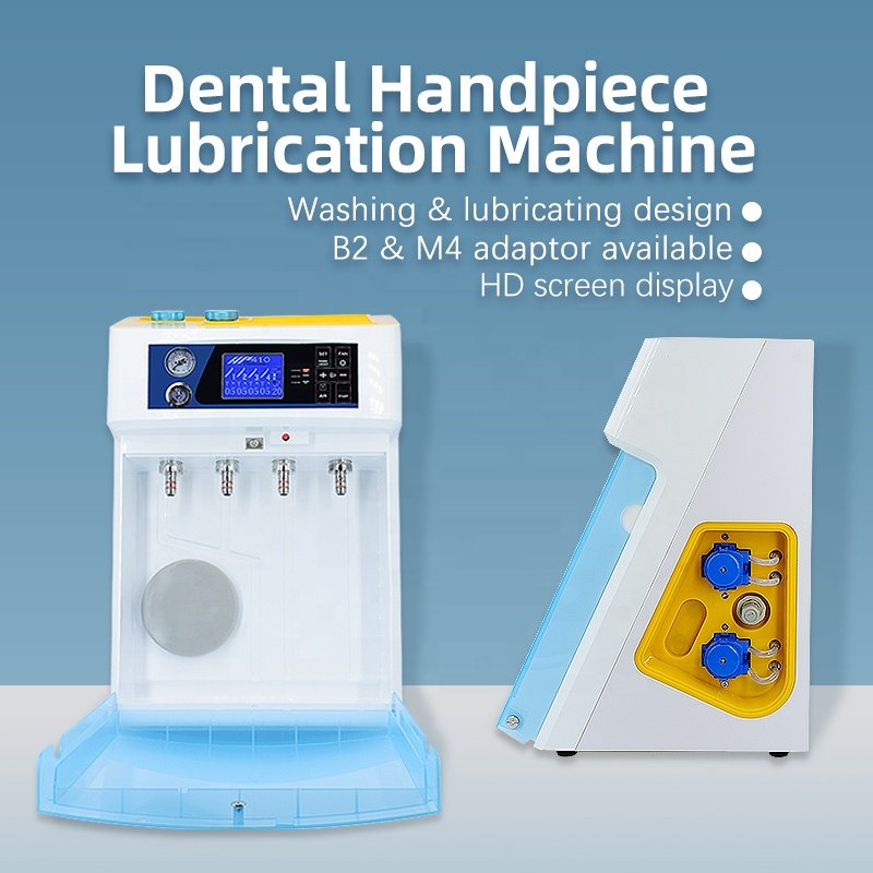Dental Handpiece Cleaning Maintenance Lubricate Dental Handpiece Lubrication Machine 2-in-1 Cleaning Oiling Machine