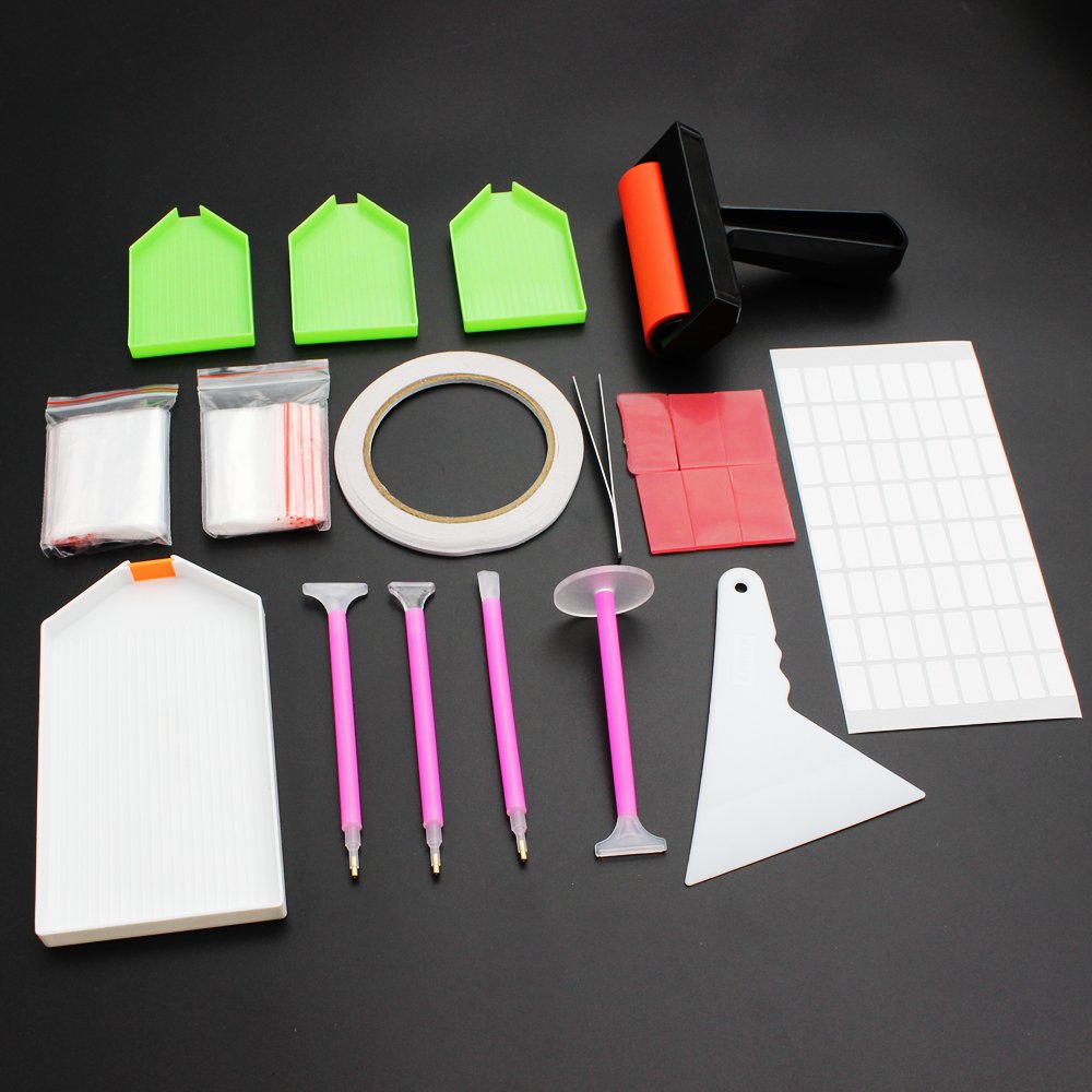 Wholesale Diamond Painting Tools Accessoires Storage Box Roller Pen Clay Corrector Sets 64 Grid