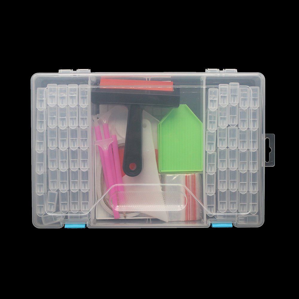 Wholesale Diamond Painting Tools Accessoires Storage Box Roller Pen Clay Corrector Sets 64 Grid
