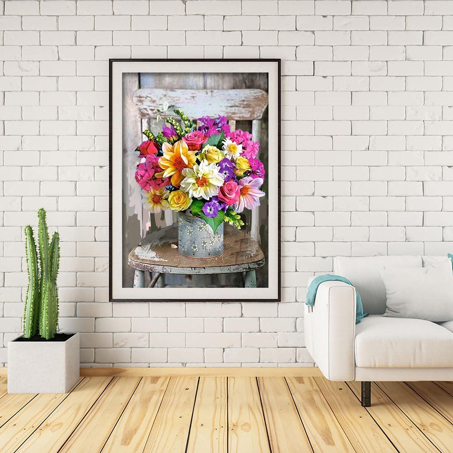 Flower Diamond Painting, Diamond Painting Kits for Adults, DIY 5D Full Drill Art Perfect for Home Decor