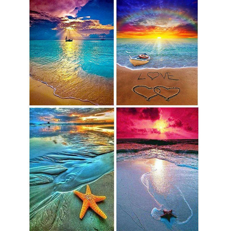 30*40CM High quality nature landscape diamond painting set for kids