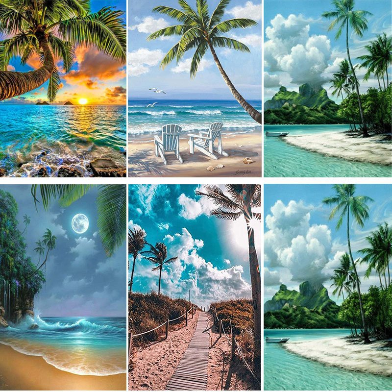 30*40CM High quality nature landscape diamond painting set for kids