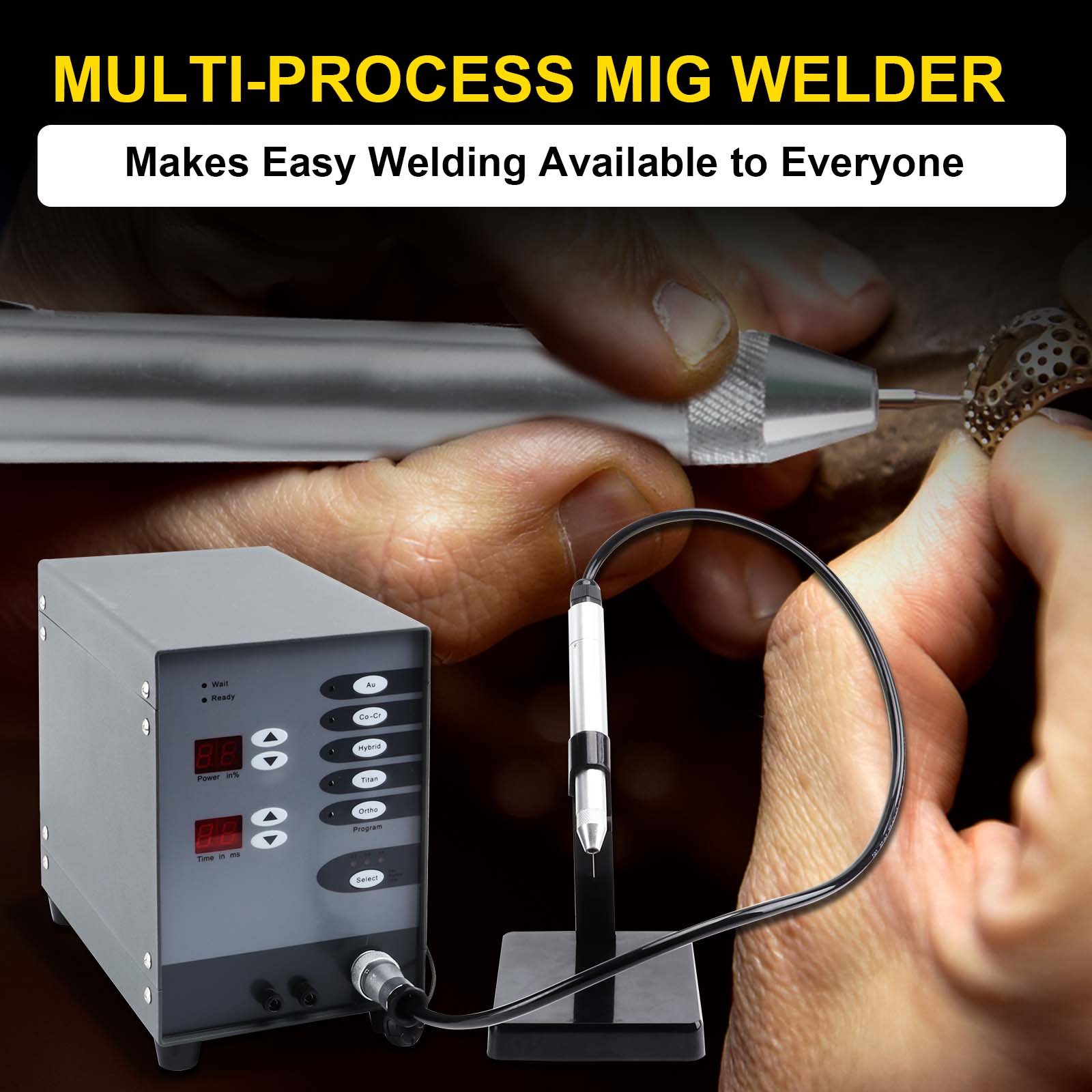 Spot Laser Welder Automatic Numerical Control Touch Pulse Argon Welder Dental Jewelry Machine Spot Welding LQMachine