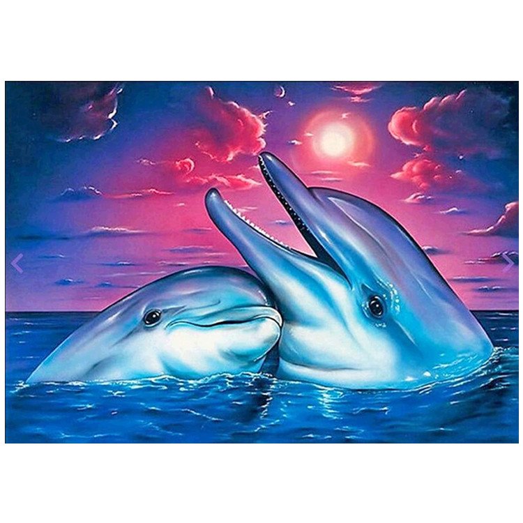 Hot wholesale diamond painting Diamond painting kit Underwater World Dolphin home decoration 5D diamond painting