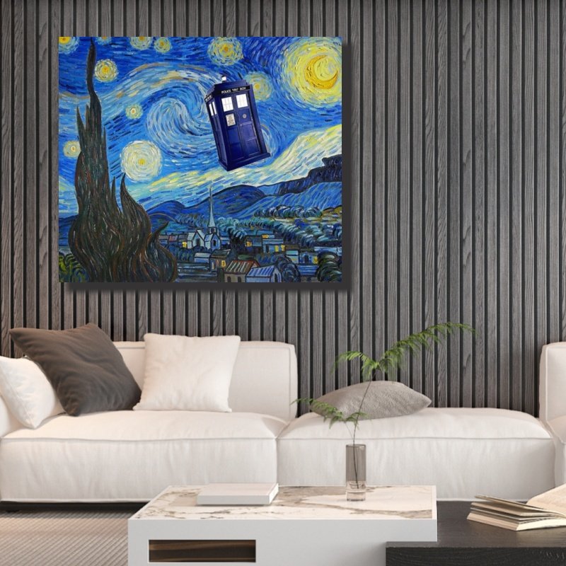 High Quality DIY Van Gogh Starry Night Pattern Diamond Painting Crystal Shaped Landscape Diamond Art for Home Decoration