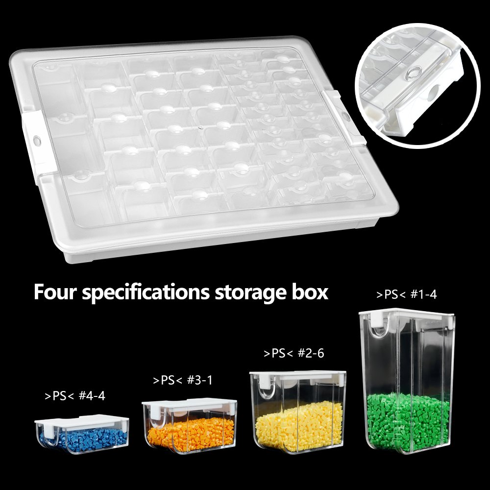 New Products Wholesale 50 Grid Diamond Painting Storage Container Acrylic Diamond Tool Accessories Beads Sequins Storage Box